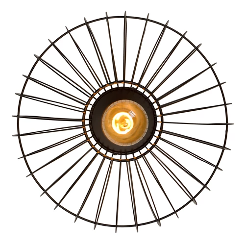 Lucide REDA - Deckenleuchte - Ø 32 cm - 1xE27 - Schwarz - detail 2